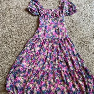 ASTR the label floral corset style midi dress